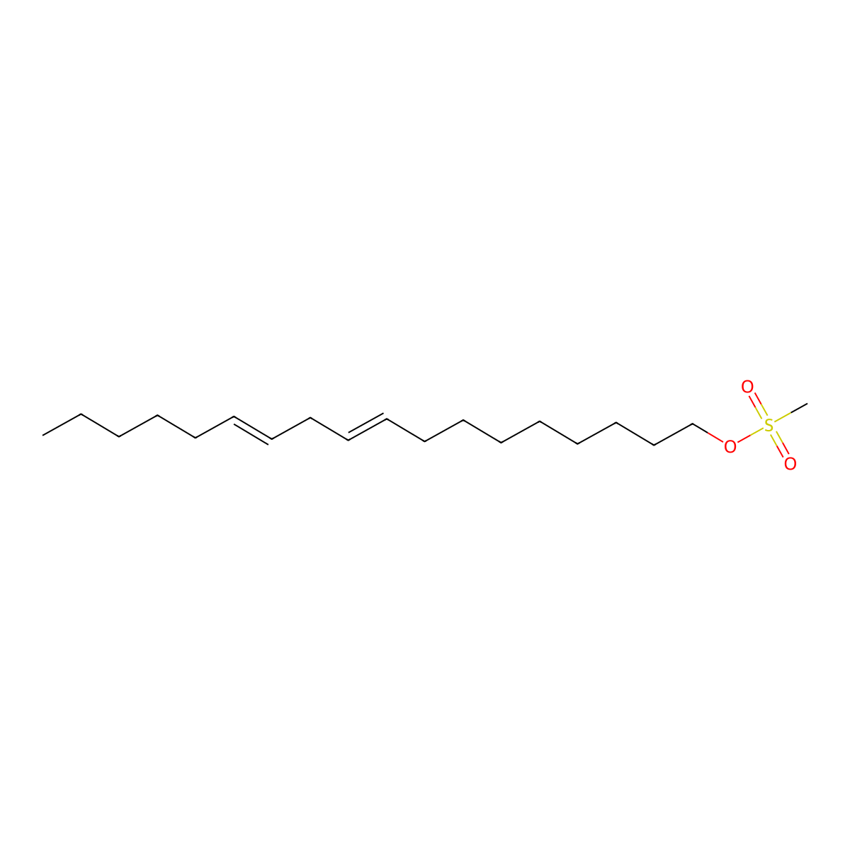 Linoleyl methanesulfonate molecular structure, CAS 51154-39-3