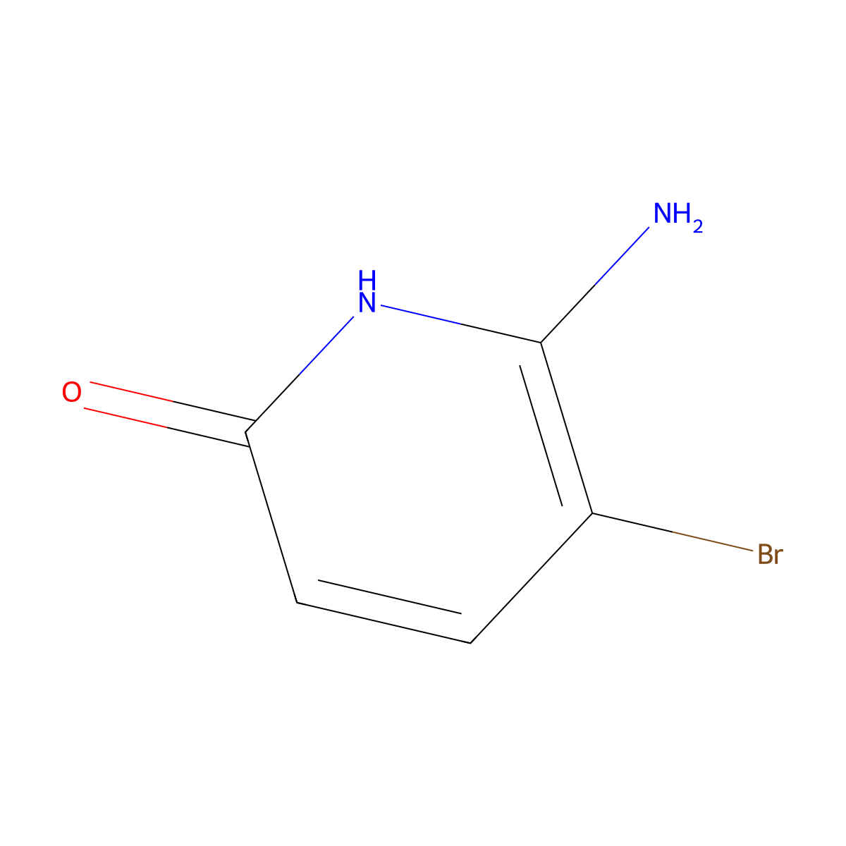 2-Amino-3-bromo-6-hydroxypyridine molecular structure, CAS 511541-62-1