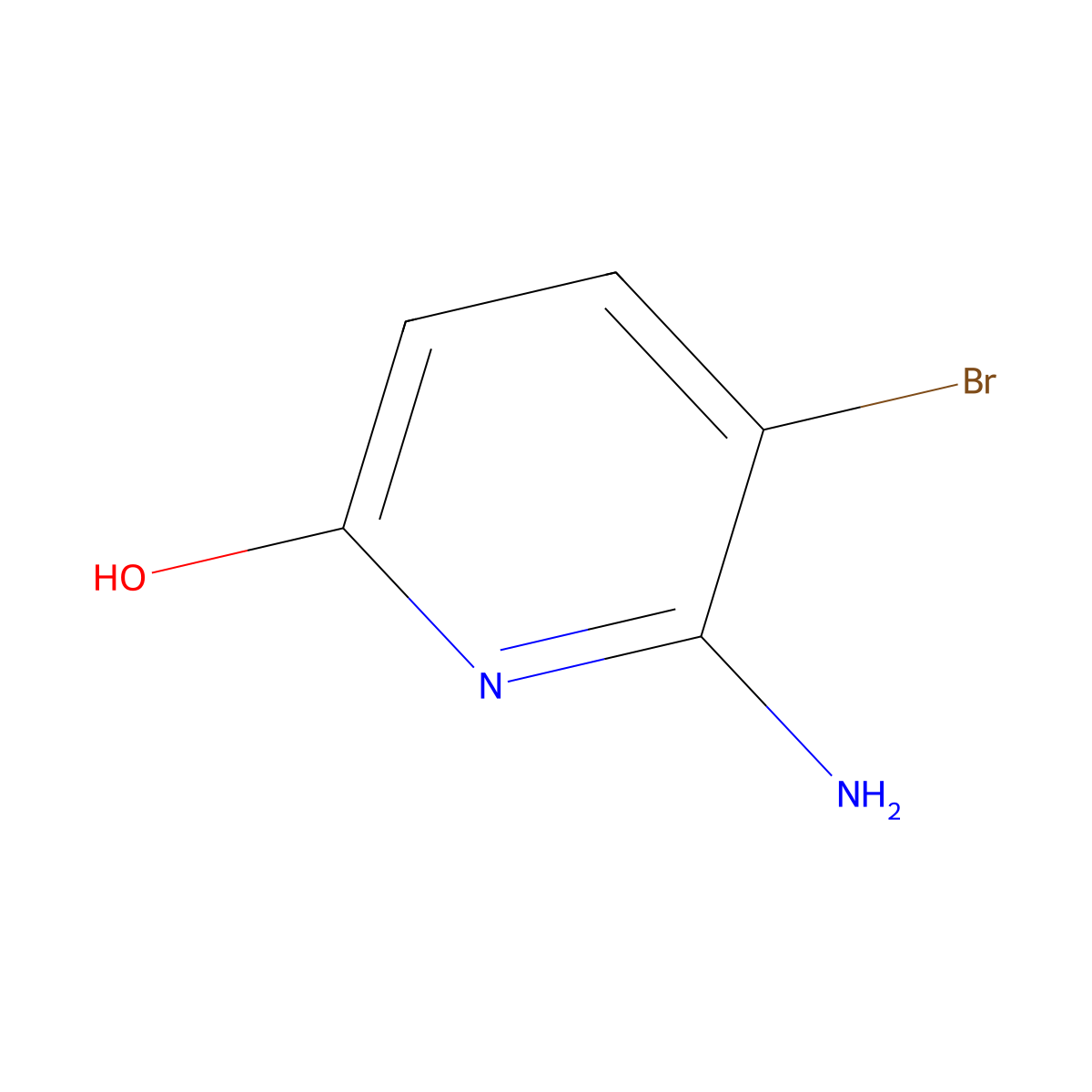 2-Amino-3-bromo-6-hydroxypyridine molecular structure, CAS 511541-62-1