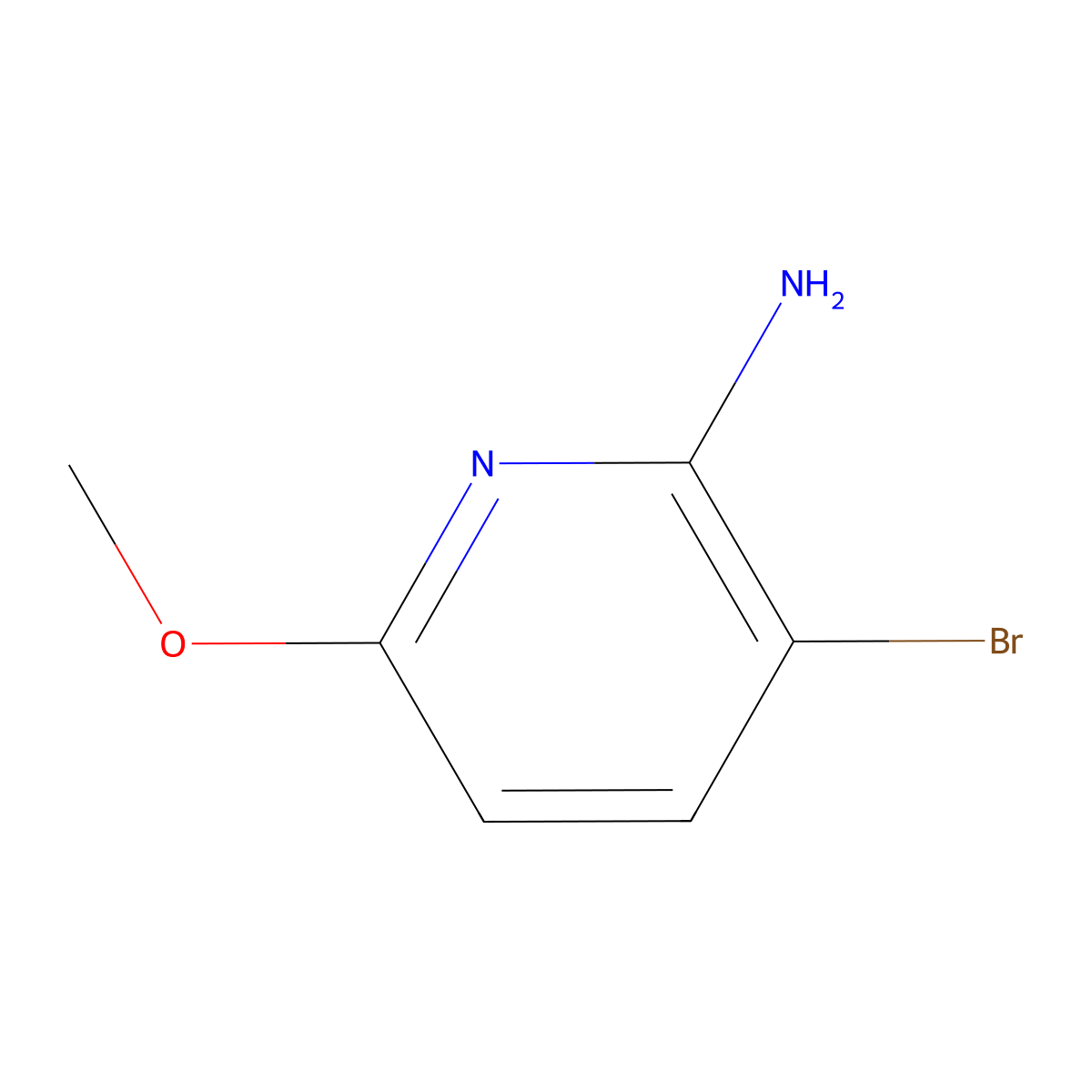 3-Bromo-6-methoxypyridin-2-amine molecular structure, CAS 511541-63-2