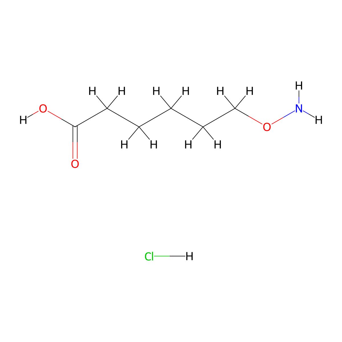 6-(Aminooxy)hexanoic acid hydrochloride molecular structure, CAS 511545-79-2
