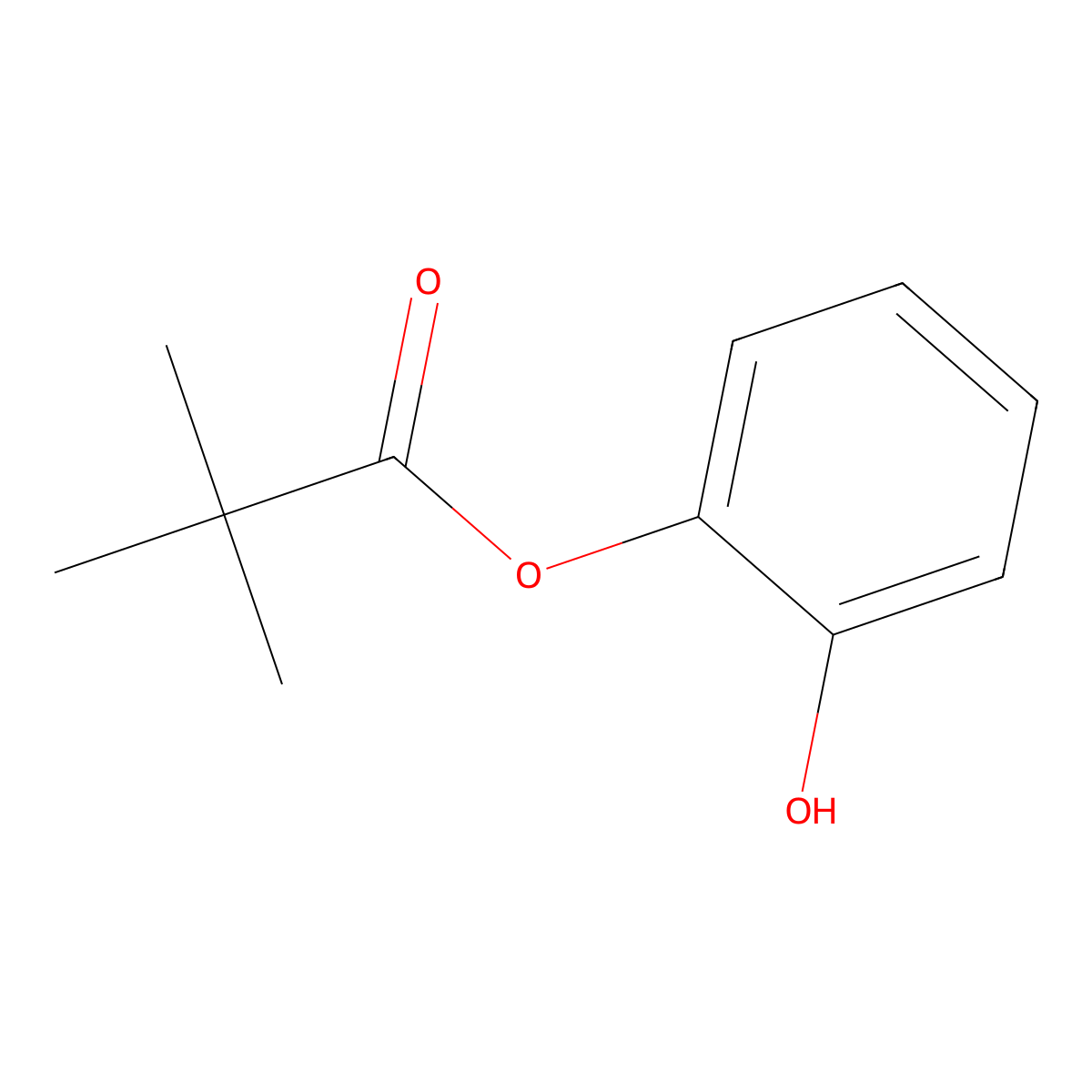 2-Hydroxyphenyl 2,2-dimethylpropanoate molecular structure, CAS 511549-30-7