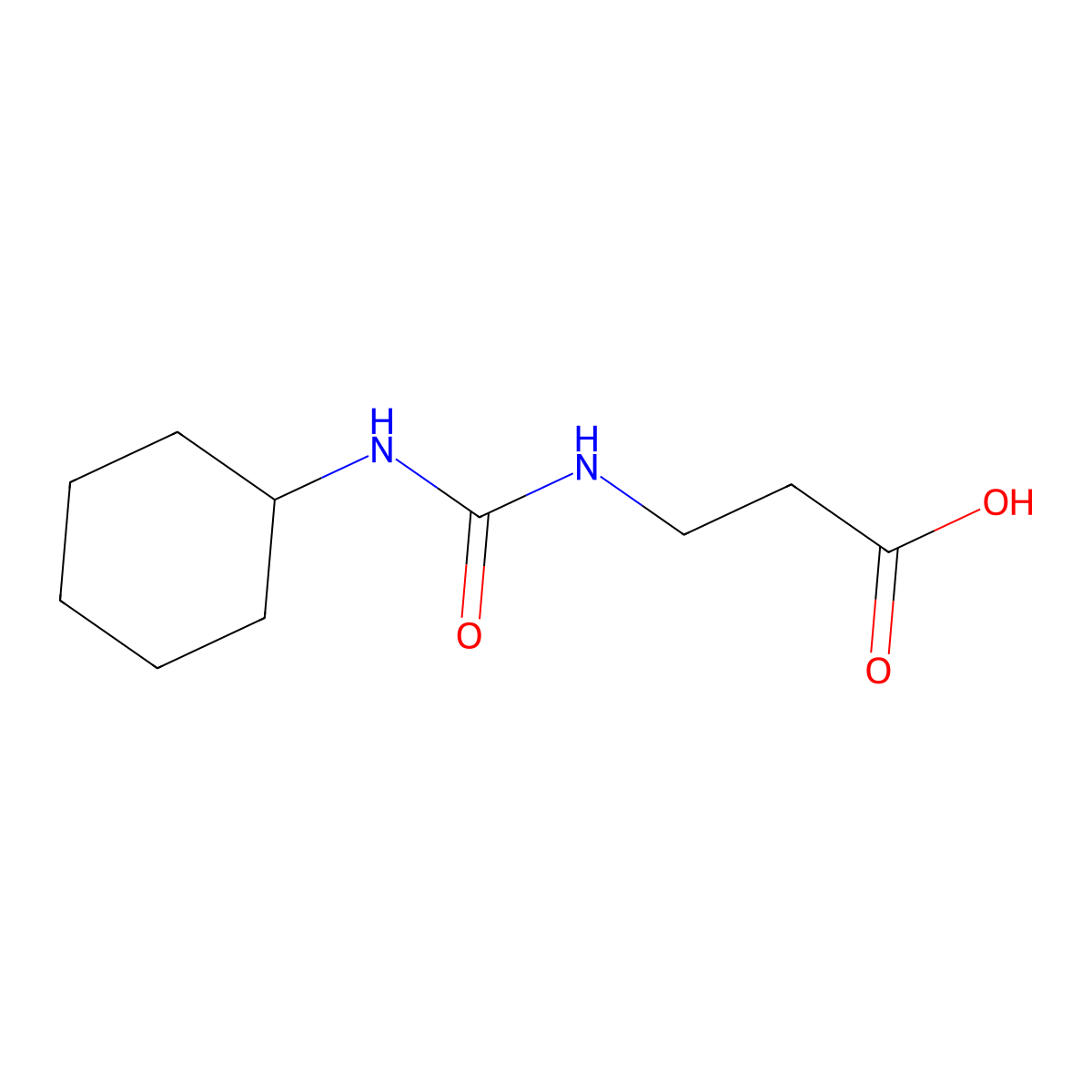 3-[(Cyclohexylcarbamoyl)amino]propanoic acid molecular structure, CAS 511551-67-0
