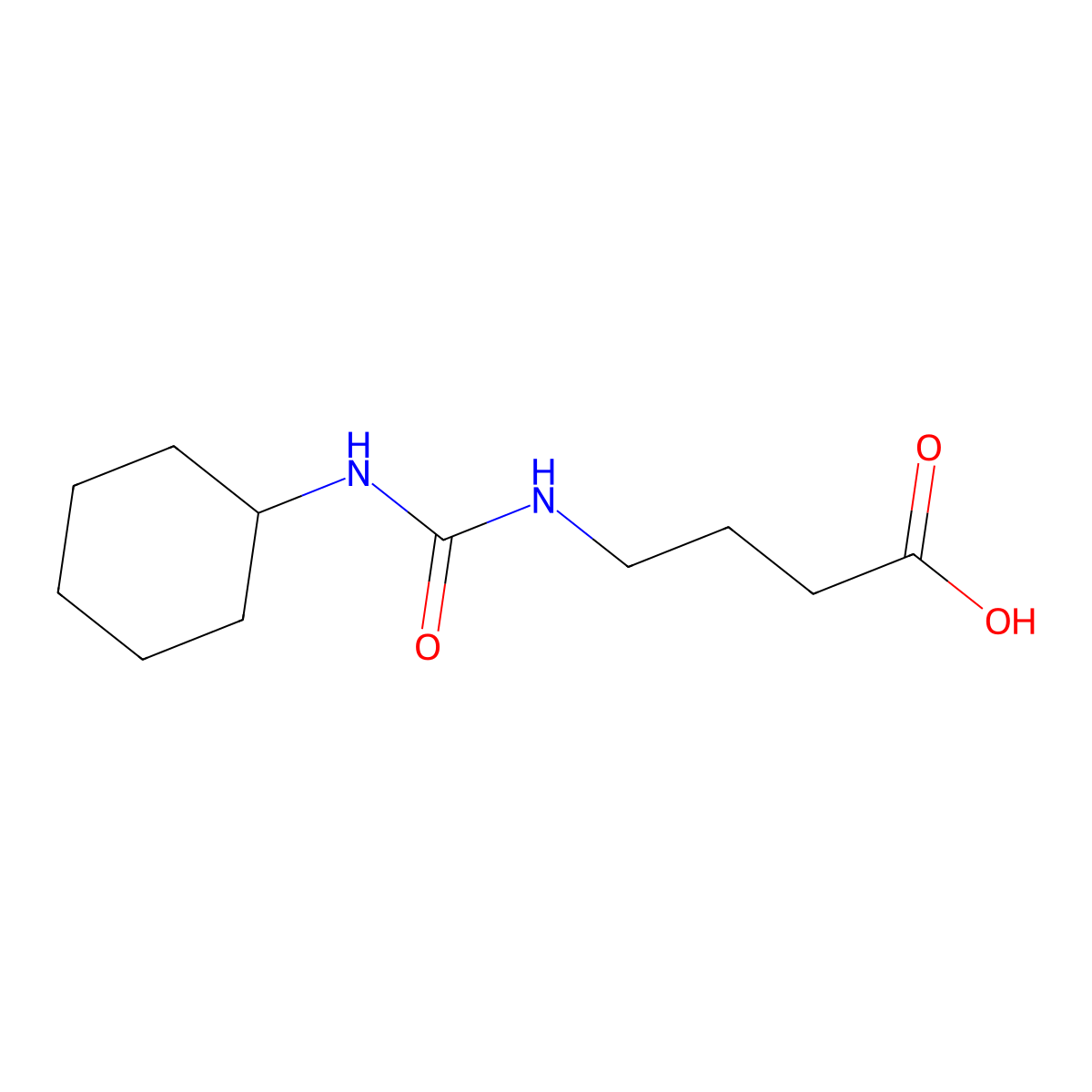 4-[(Cyclohexylcarbamoyl)amino]butanoic acid molecular structure, CAS 511552-46-8