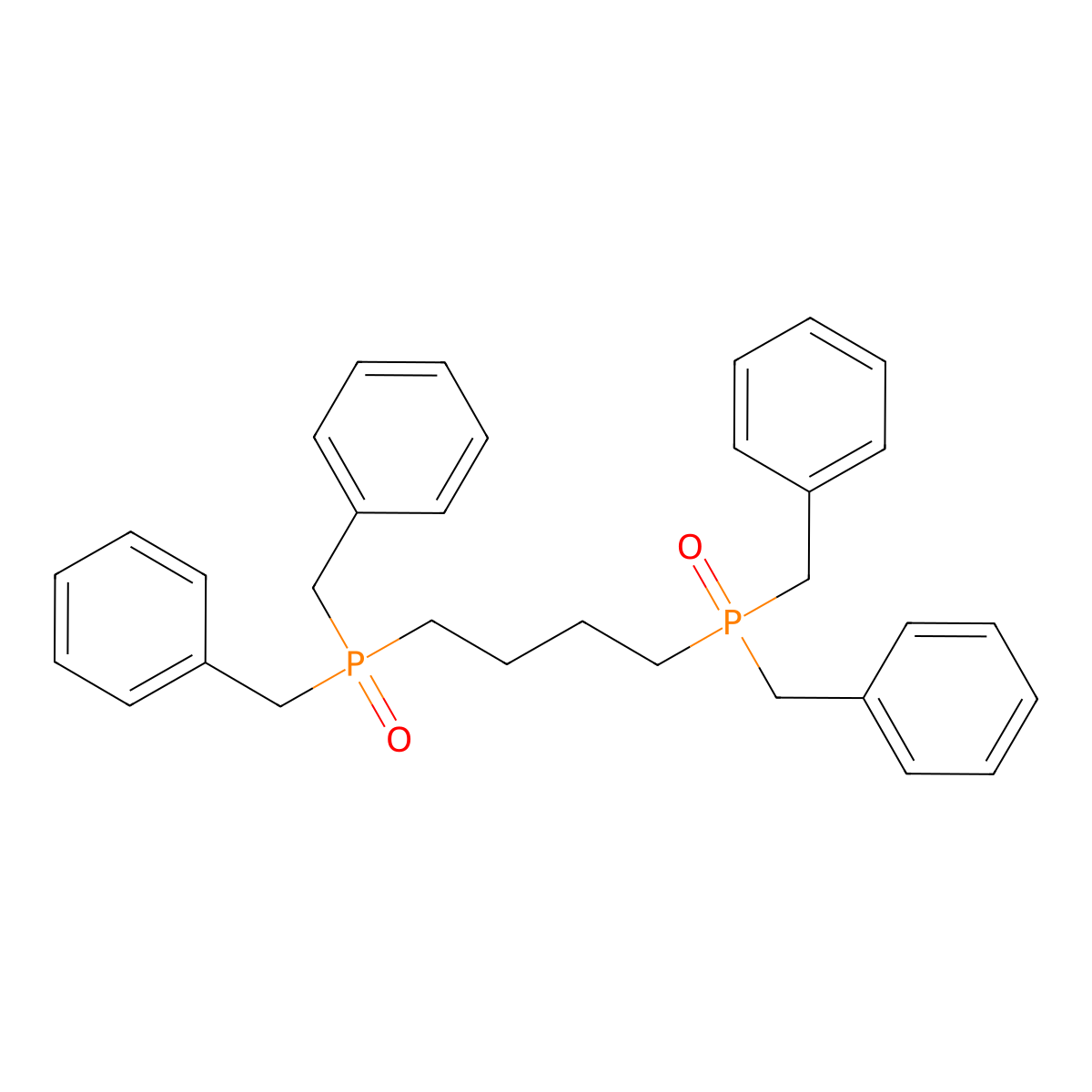 [Benzyl(4-dibenzylphosphorylbutyl)phosphoryl]methylbenzene molecular structure, CAS 5116-01-8