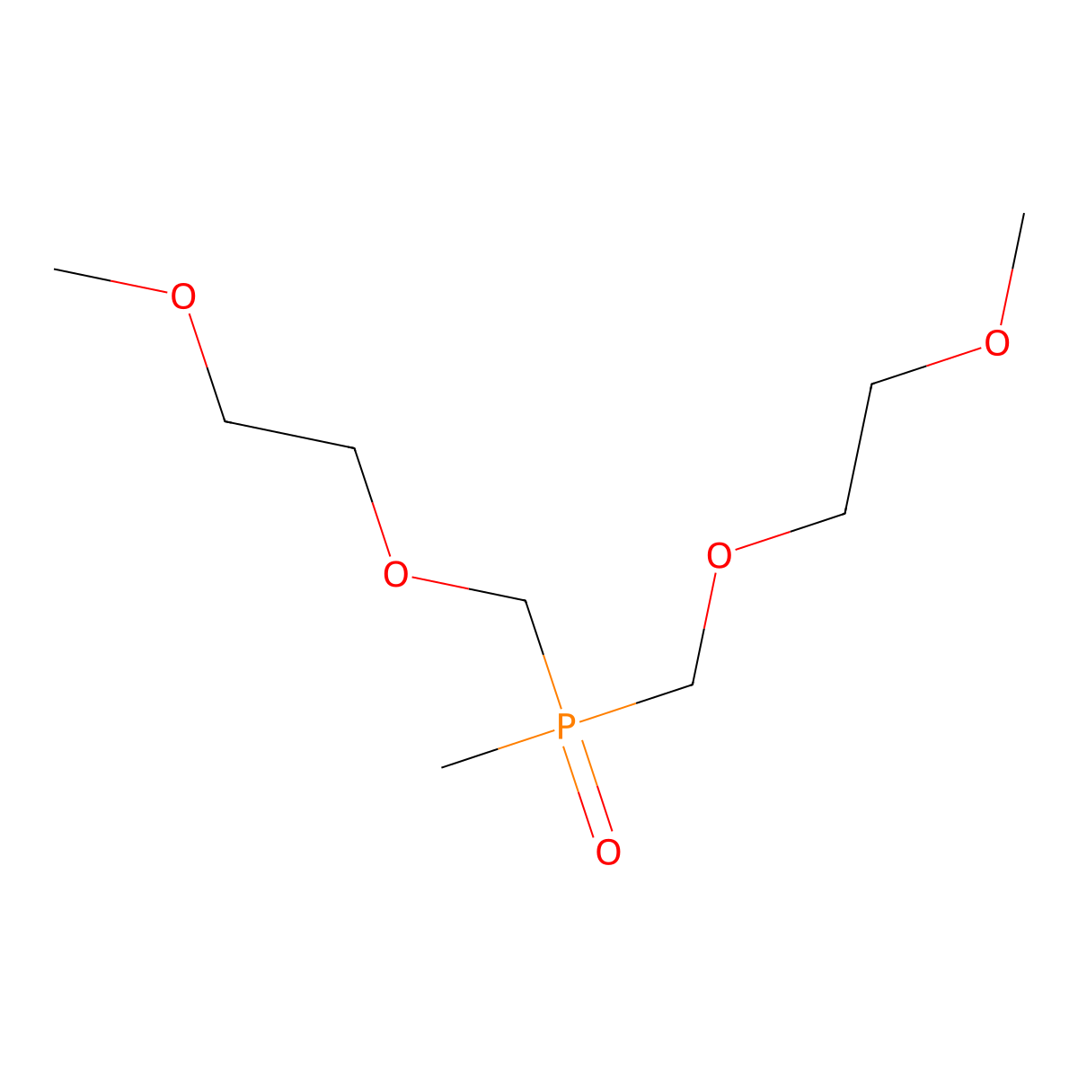 1-Methoxy-2-[[2-methoxyethoxymethyl(methyl)phosphoryl]methoxy]ethane molecular structure, CAS 5116-15-4