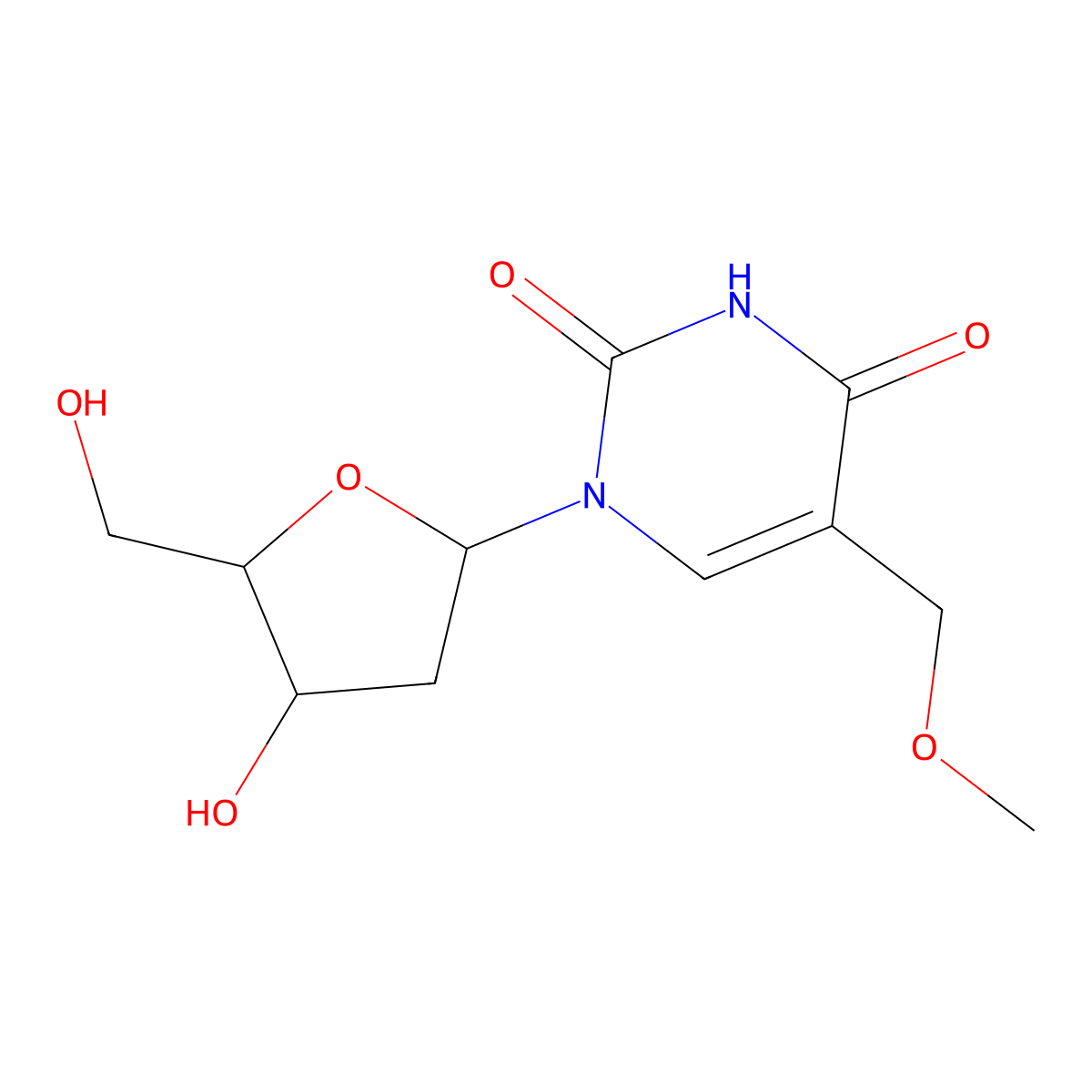 alpha-Methoxythymidine molecular structure, CAS 5116-22-3