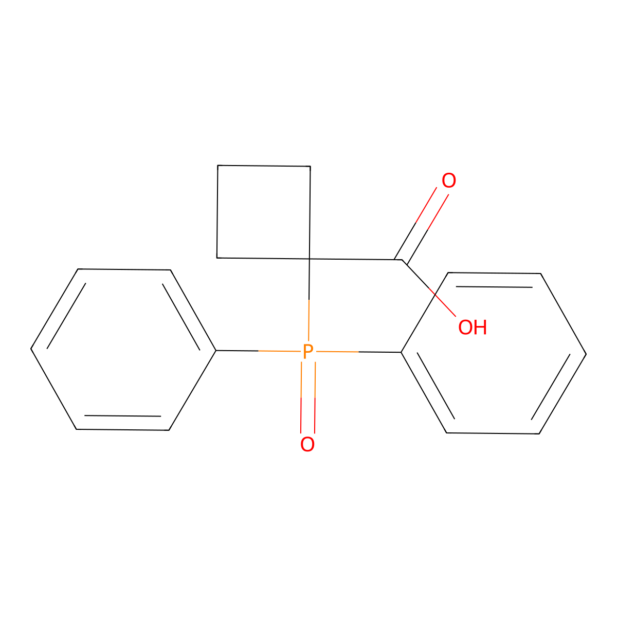 1-(Diphenylphosphoryl)cyclobutanecarboxylic acid molecular structure, CAS 5116-23-4