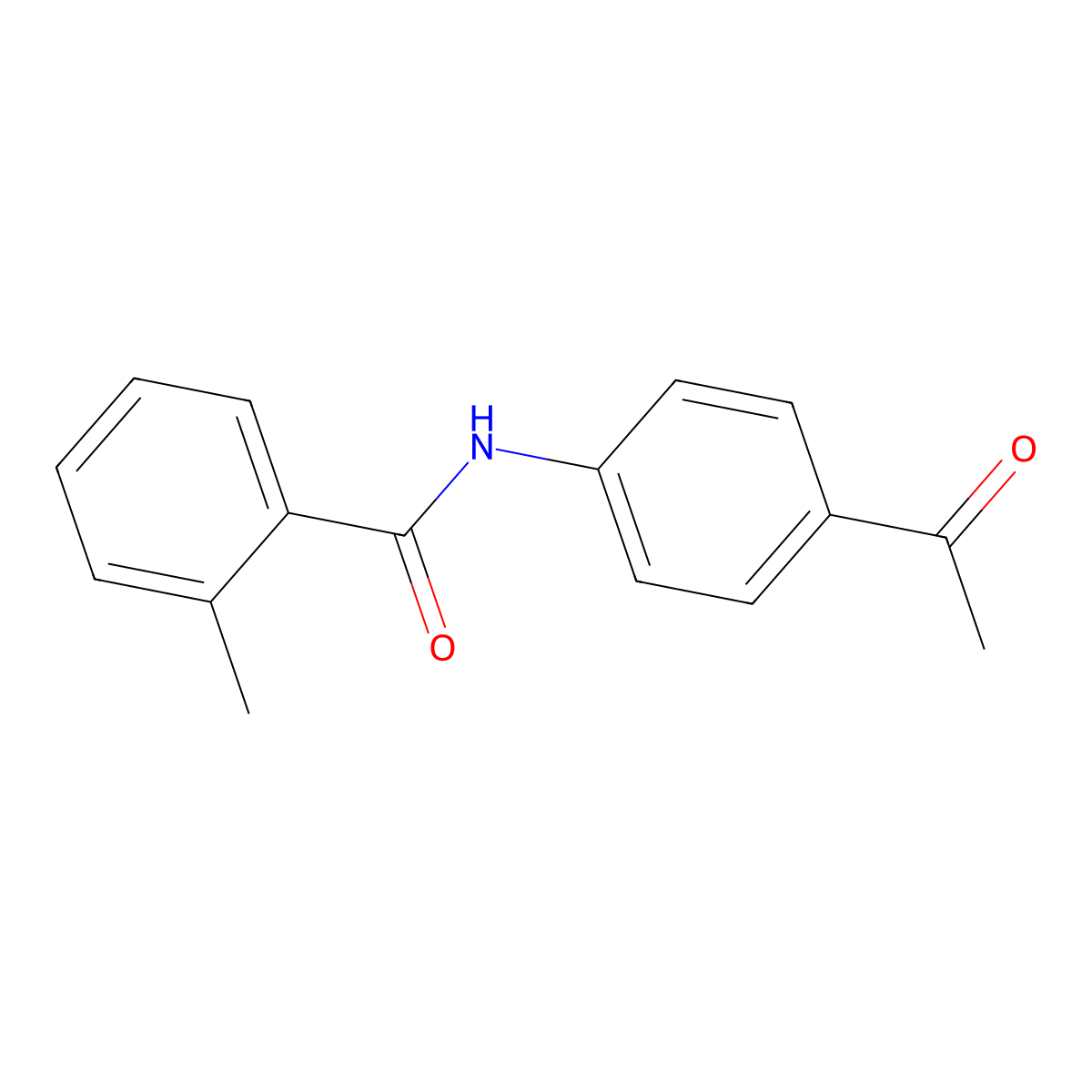 N-(4-acetylphenyl)-2-methylbenzamide molecular structure, CAS 5116-70-1