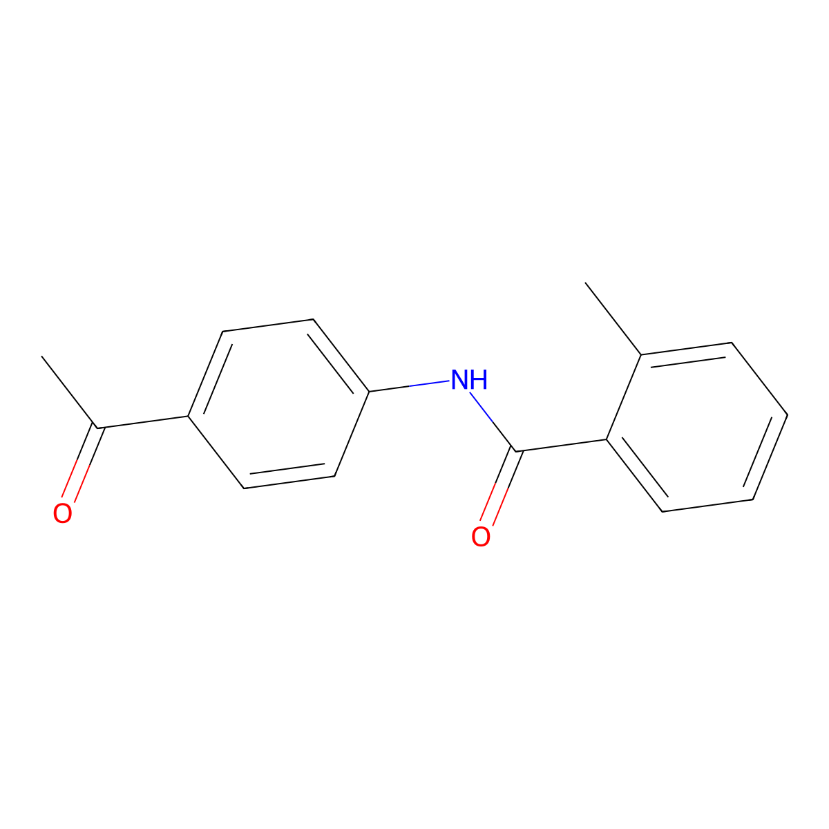 N-(4-acetylphenyl)-2-methylbenzamide molecular structure, CAS 5116-70-1