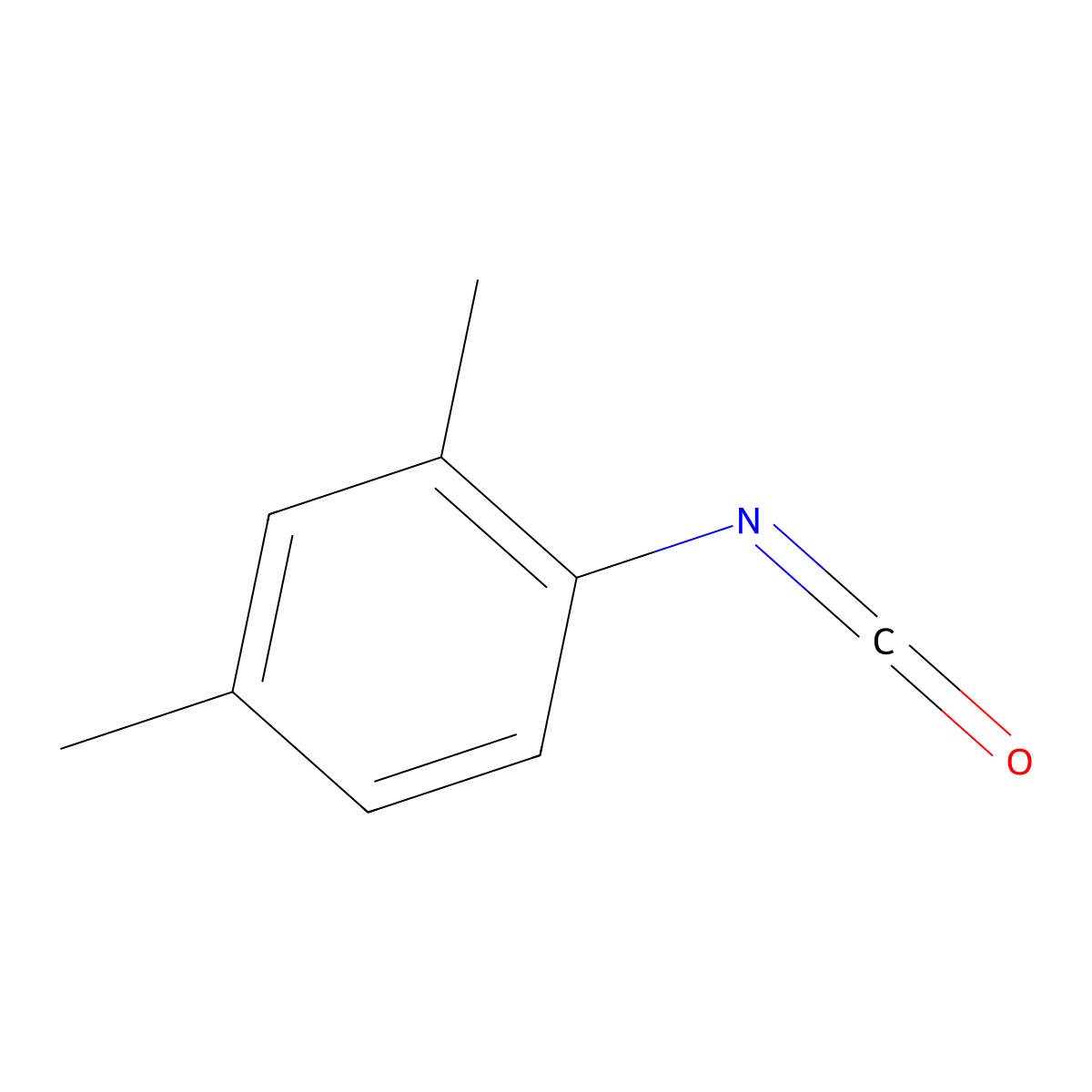 1-Isocyanato-2,4-dimethylbenzene molecular structure, CAS 51163-29-2