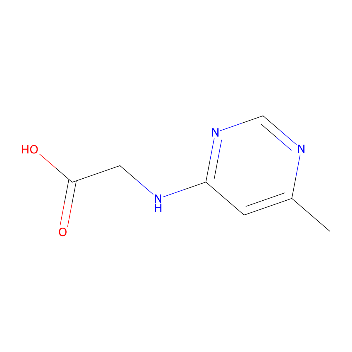 2-[(6-methylpyrimidin-4-yl)amino]acetic Acid molecular structure, CAS 51163-63-4
