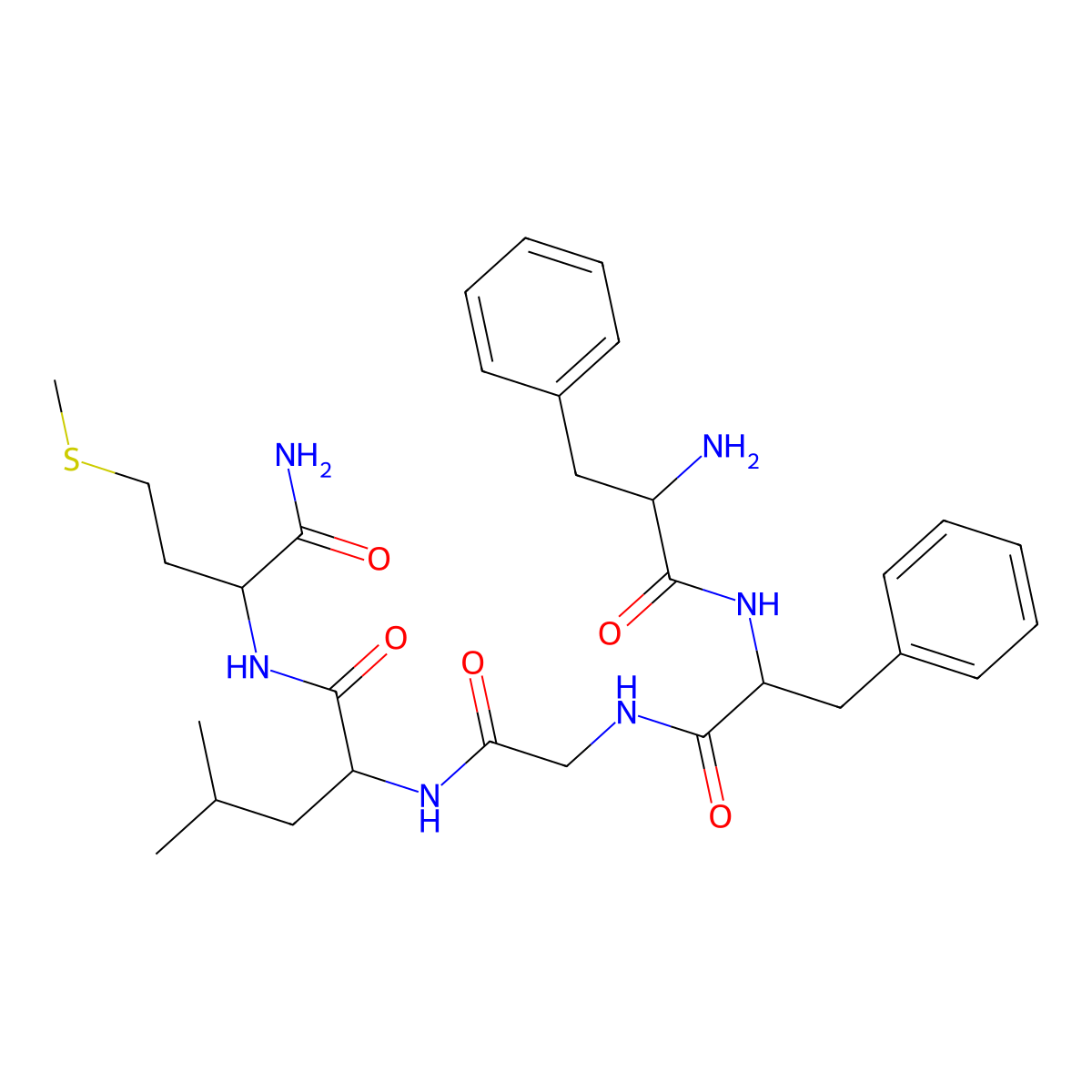 Substance P (7-11) molecular structure, CAS 51165-05-0