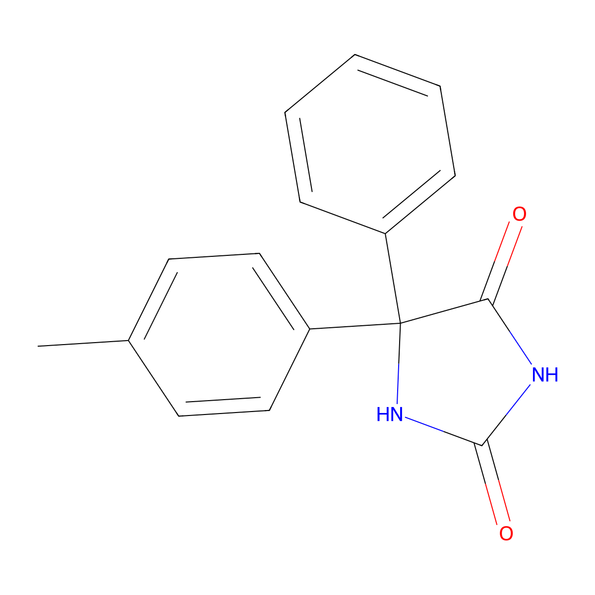 5-(4'-Methylphenyl)-5-phenylhydantoin molecular structure, CAS 51169-17-6