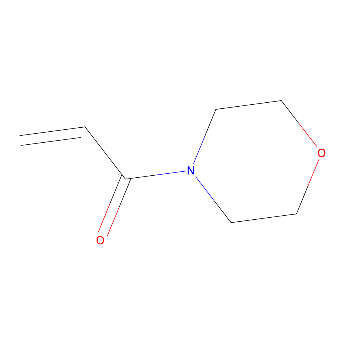Acryloylmorpholine molecular structure, CAS 5117-12-4