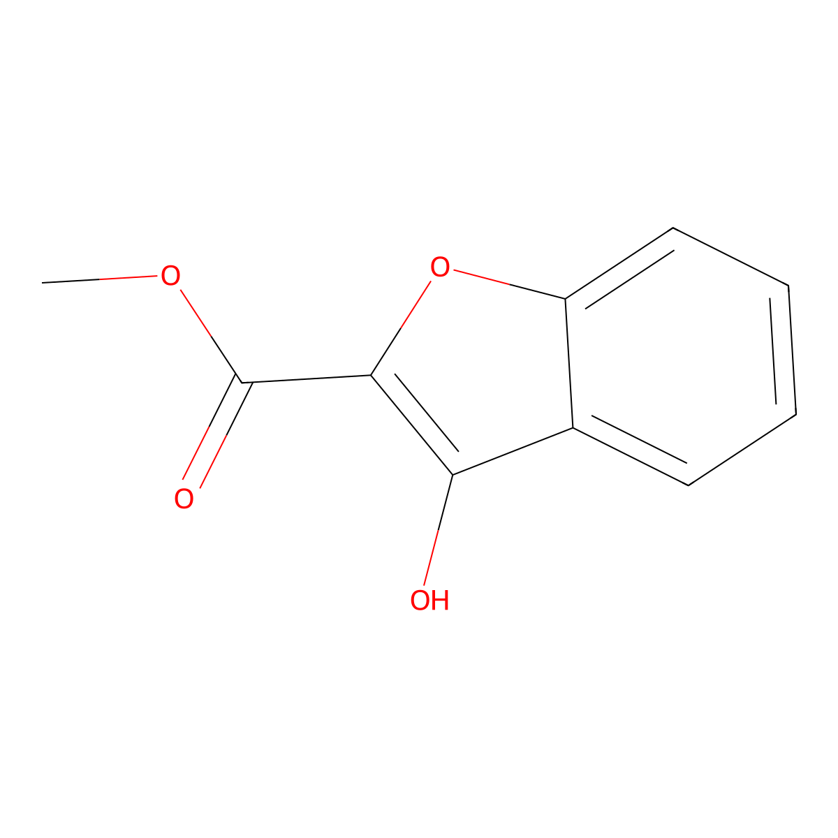 Methyl 3-hydroxybenzofuran-2-carboxylate molecular structure, CAS 5117-55-5