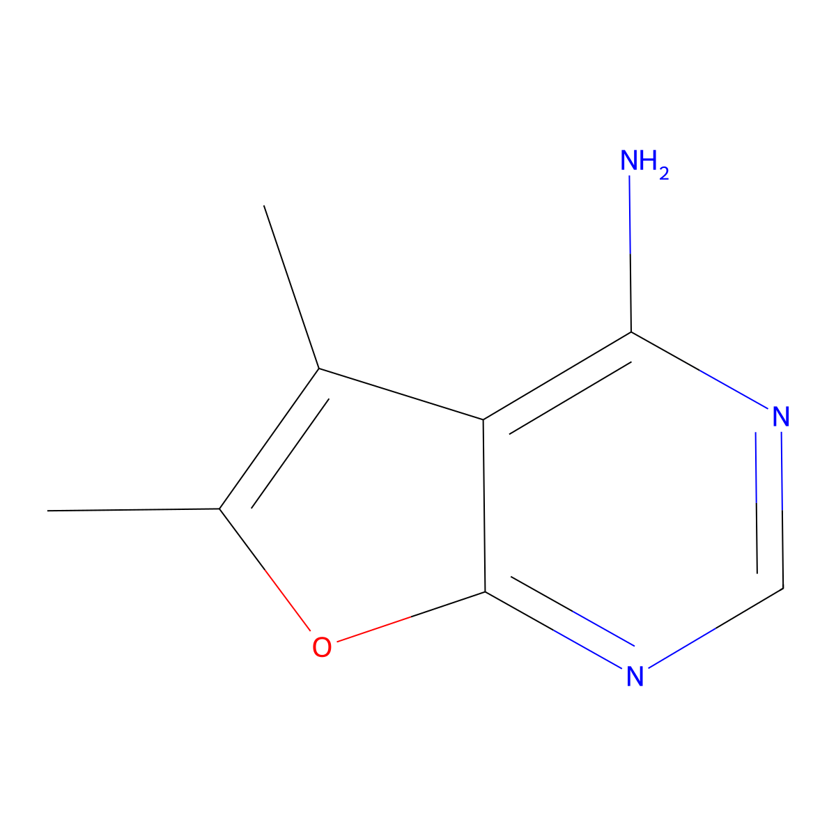 5,6-Dimethylfuro[2,3-d]pyrimidin-4-amine molecular structure, CAS 5117-94-2