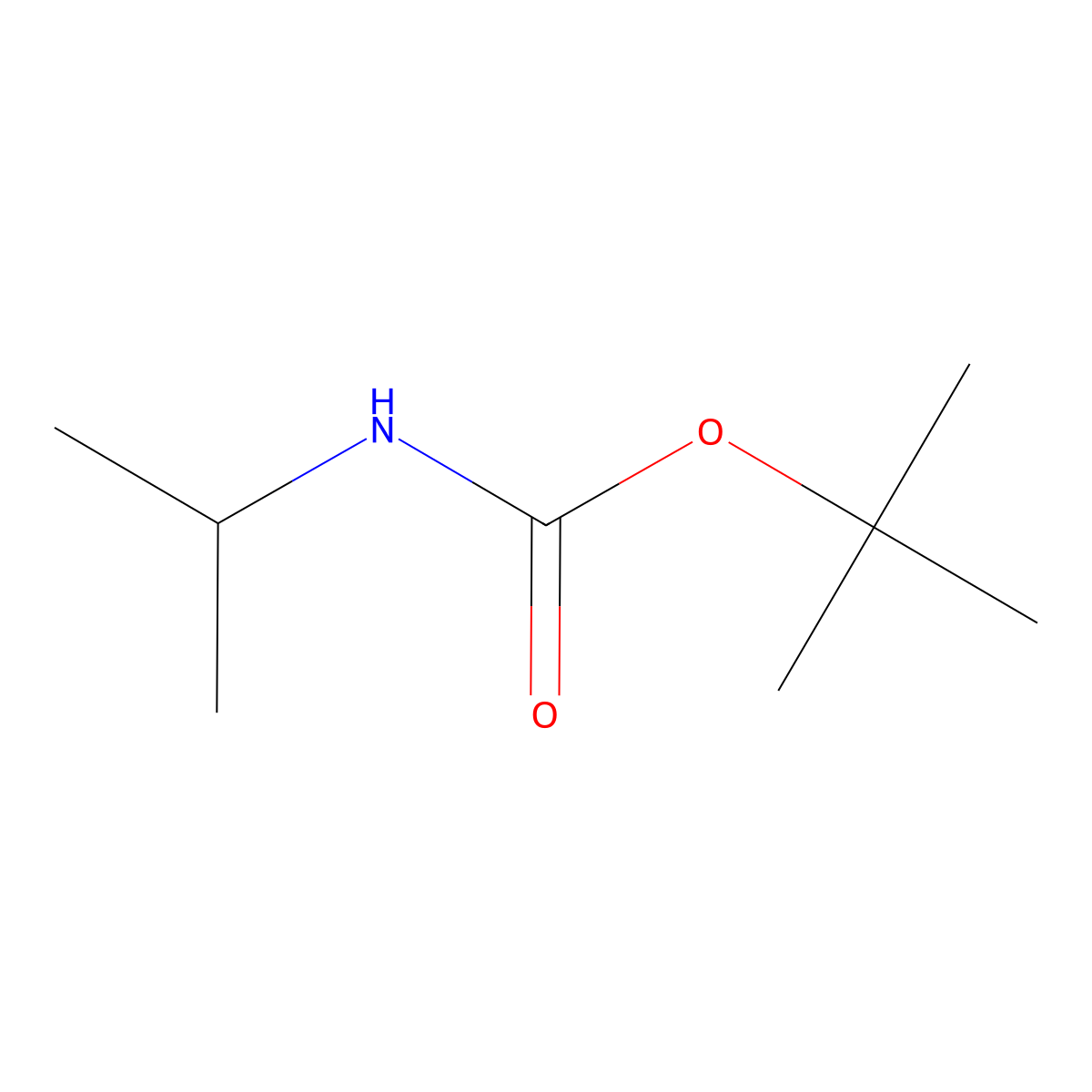 Tert-butyl isopropylcarbamate molecular structure, CAS 51170-55-9