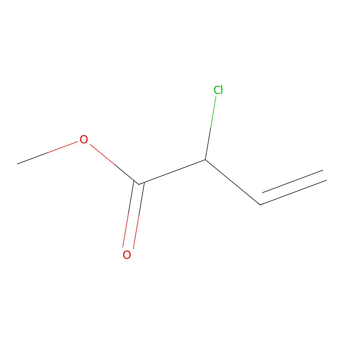 Methyl 2-chlorobut-3-enoate molecular structure, CAS 51171-63-2