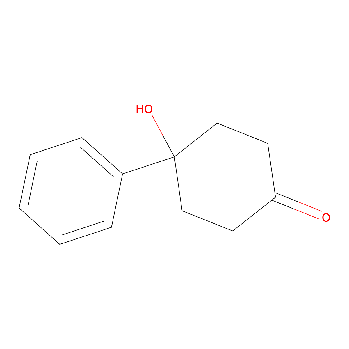 4-Hydroxy-4-phenylcyclohexan-1-one molecular structure, CAS 51171-73-4