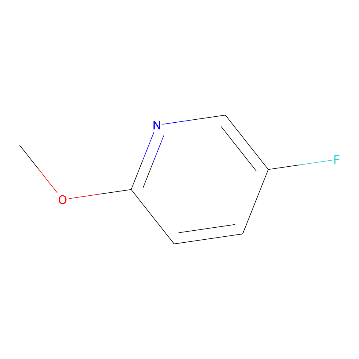 5-Fluoro-2-methoxypyridine molecular structure, CAS 51173-04-7