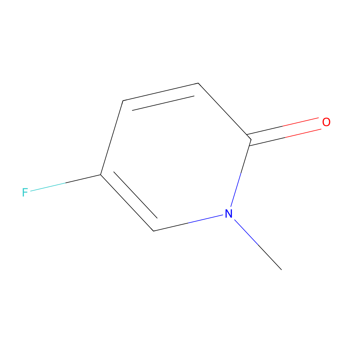5-Fluoro-1-methylpyridin-2(1H)-one molecular structure, CAS 51173-06-9