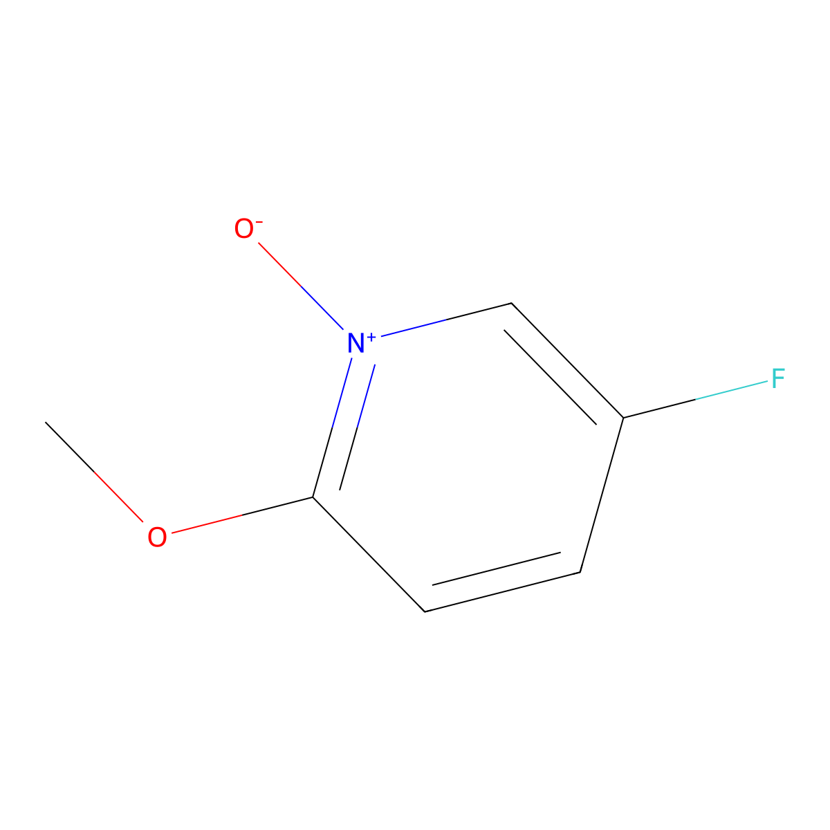 5-Fluoro-2-methoxypyridine 1-oxide molecular structure, CAS 51173-07-0
