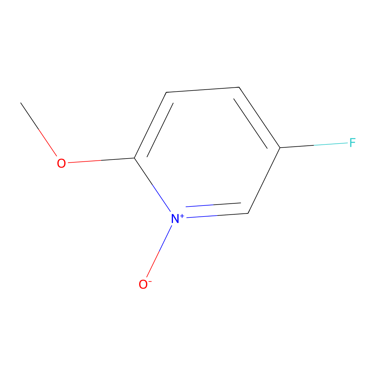 5-Fluoro-2-methoxypyridine 1-oxide molecular structure, CAS 51173-07-0