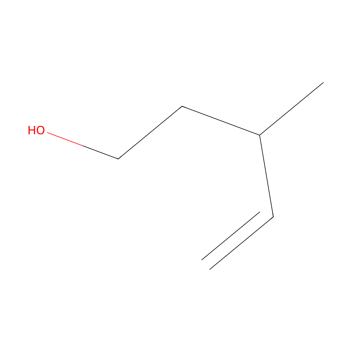 3-Methyl-4-penten-1-ol molecular structure, CAS 51174-44-8