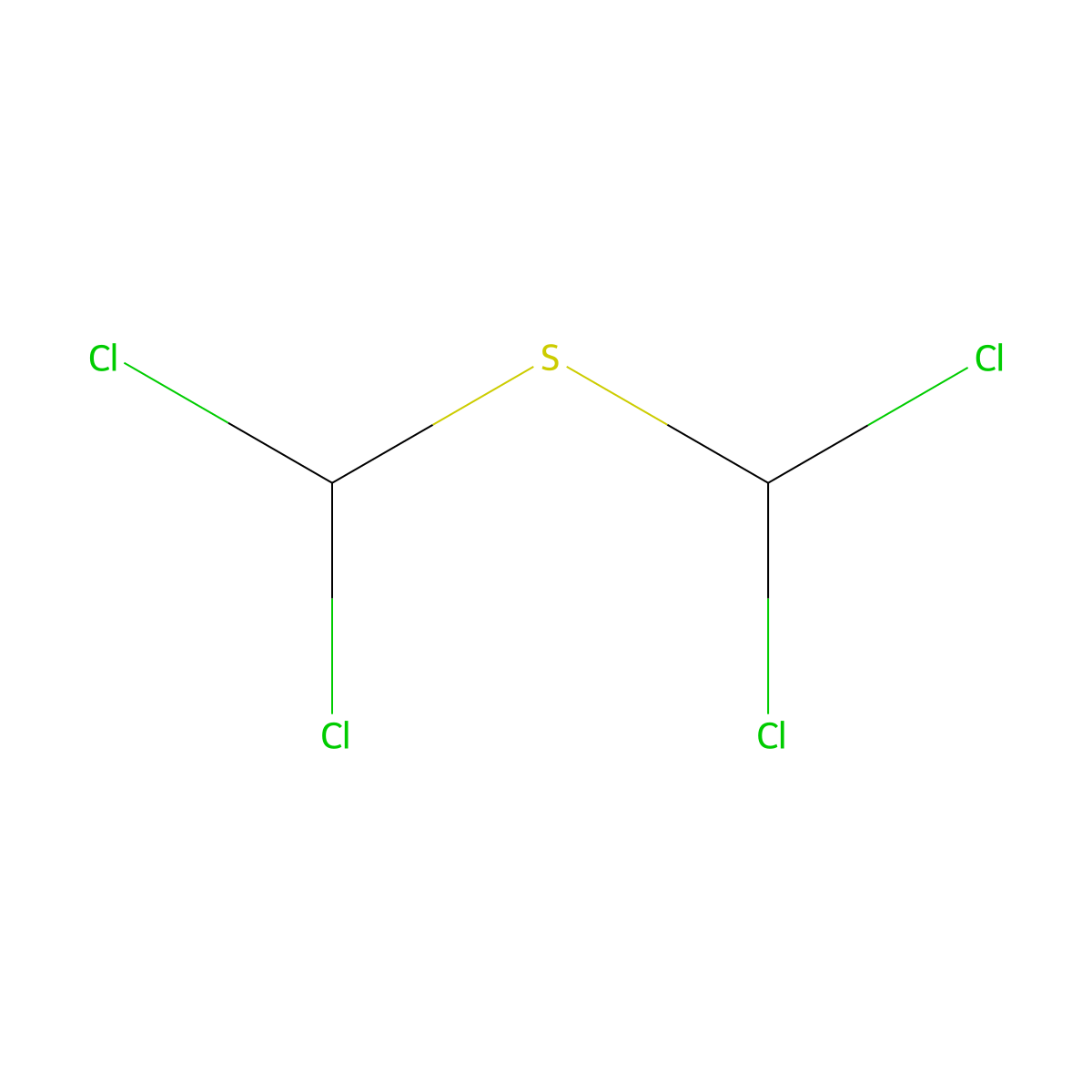 Thiobis(dichloromethane) molecular structure, CAS 51174-93-7