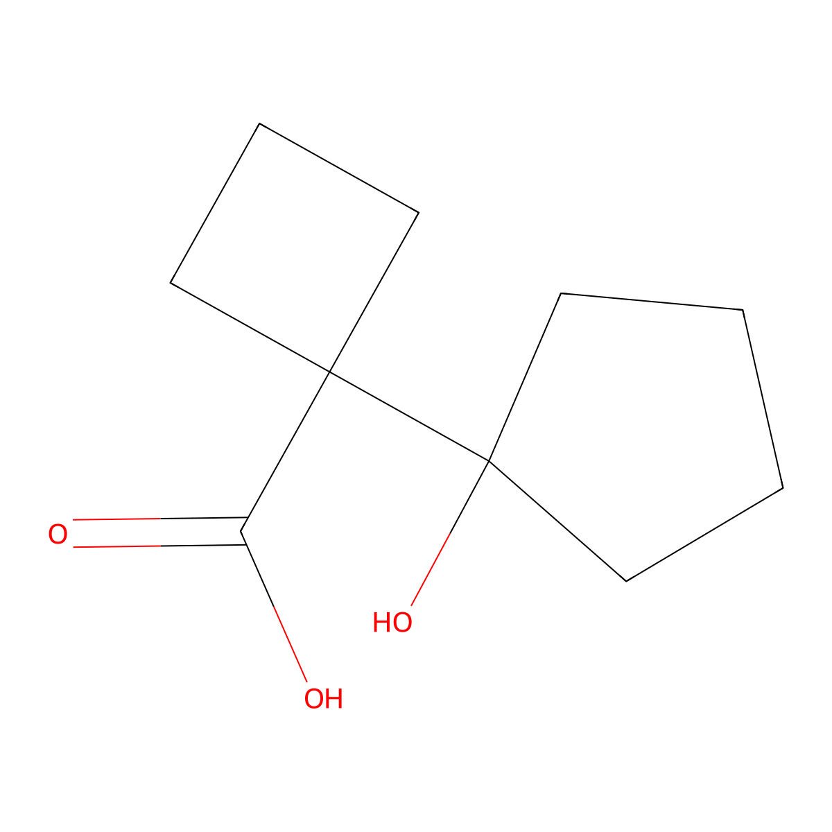 1-(1-Hydroxycyclopentyl)cyclobutane-1-carboxylic acid molecular structure, CAS 51175-06-5
