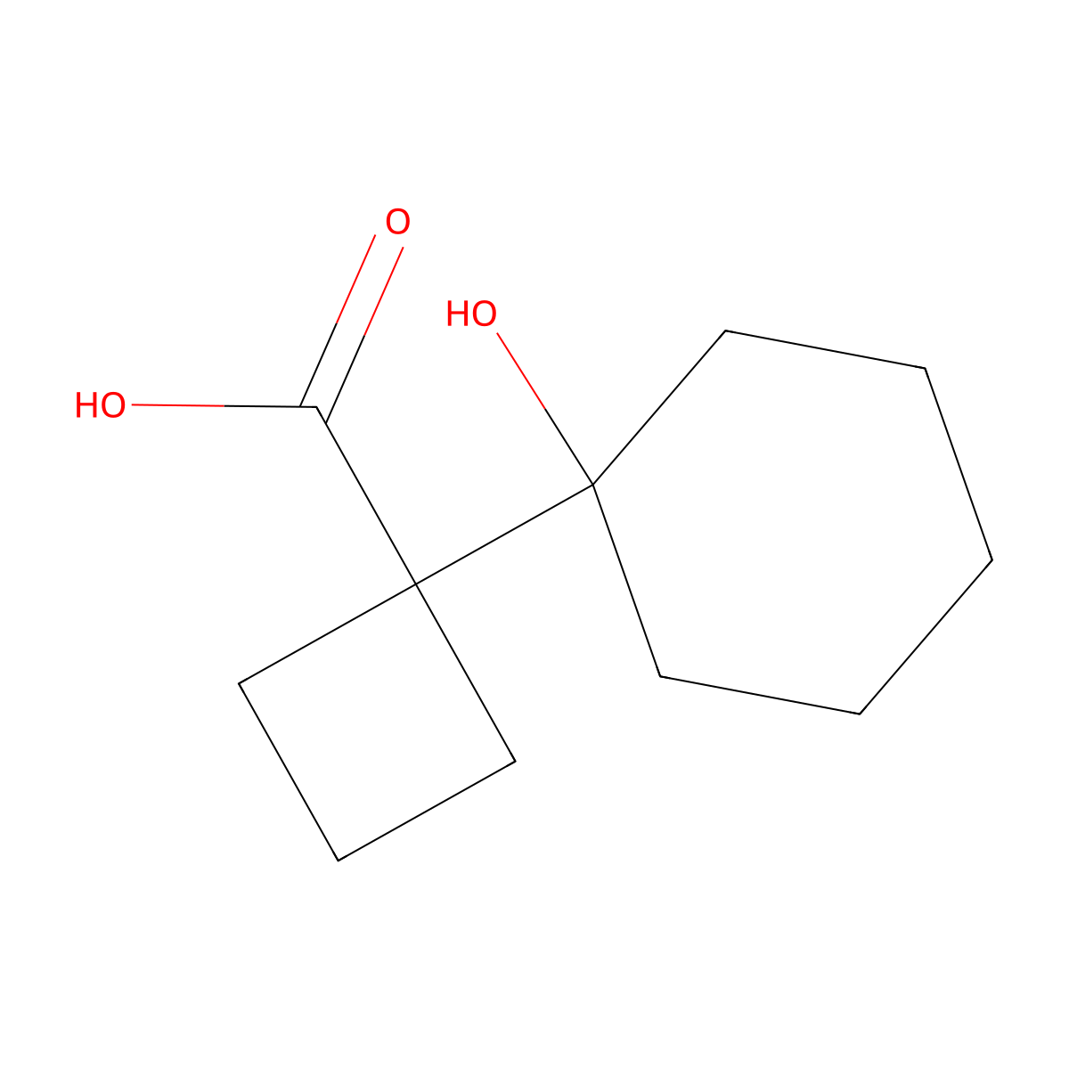 1-(1-Hydroxycyclohexyl)cyclobutane-1-carboxylic acid molecular structure, CAS 51175-07-6