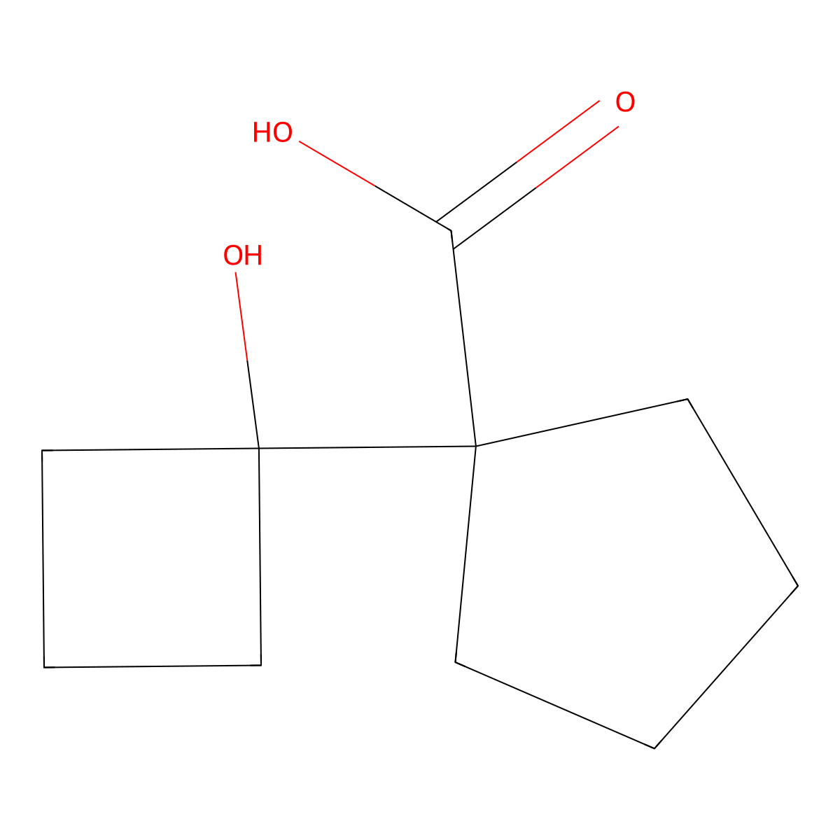 1-(1-Hydroxycyclobutyl)cyclopentane-1-carboxylic acid molecular structure, CAS 51175-08-7