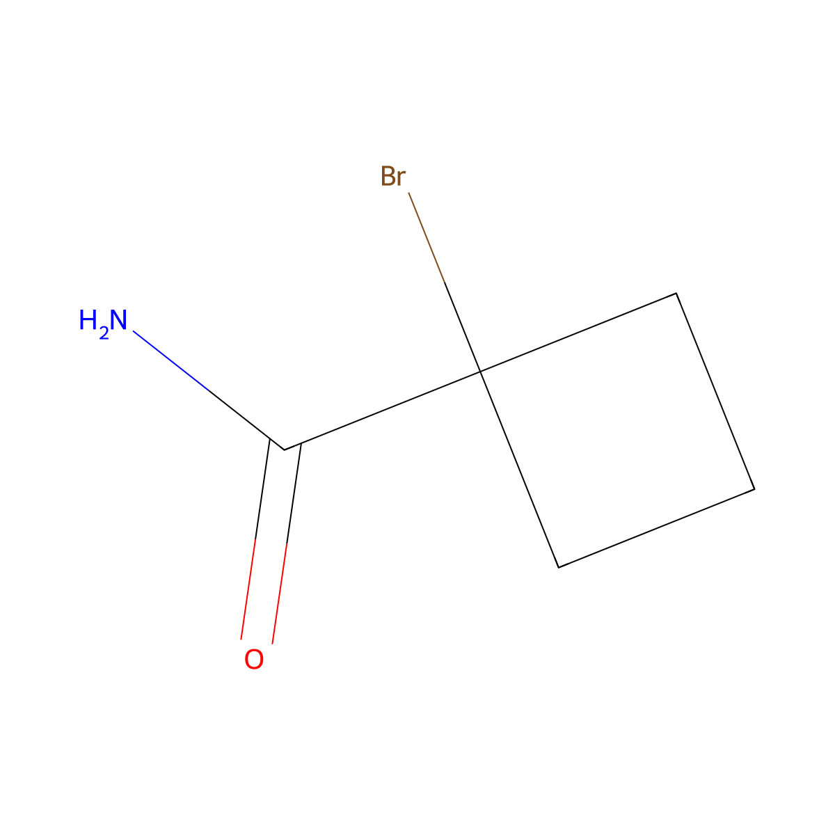 1-Bromocyclobutane-1-carboxamide molecular structure, CAS 51175-80-5