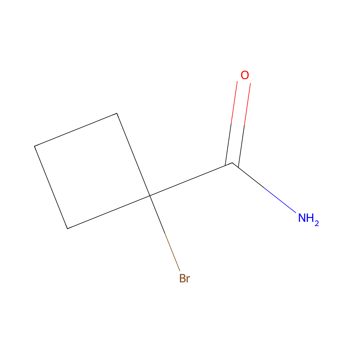 1-Bromocyclobutane-1-carboxamide molecular structure, CAS 51175-80-5