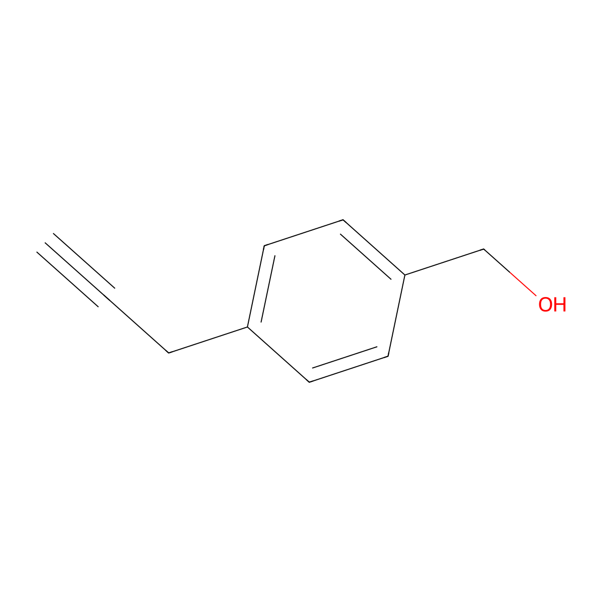 [4-(Prop-2-yn-1-yl)phenyl]methanol molecular structure, CAS 51176-48-8