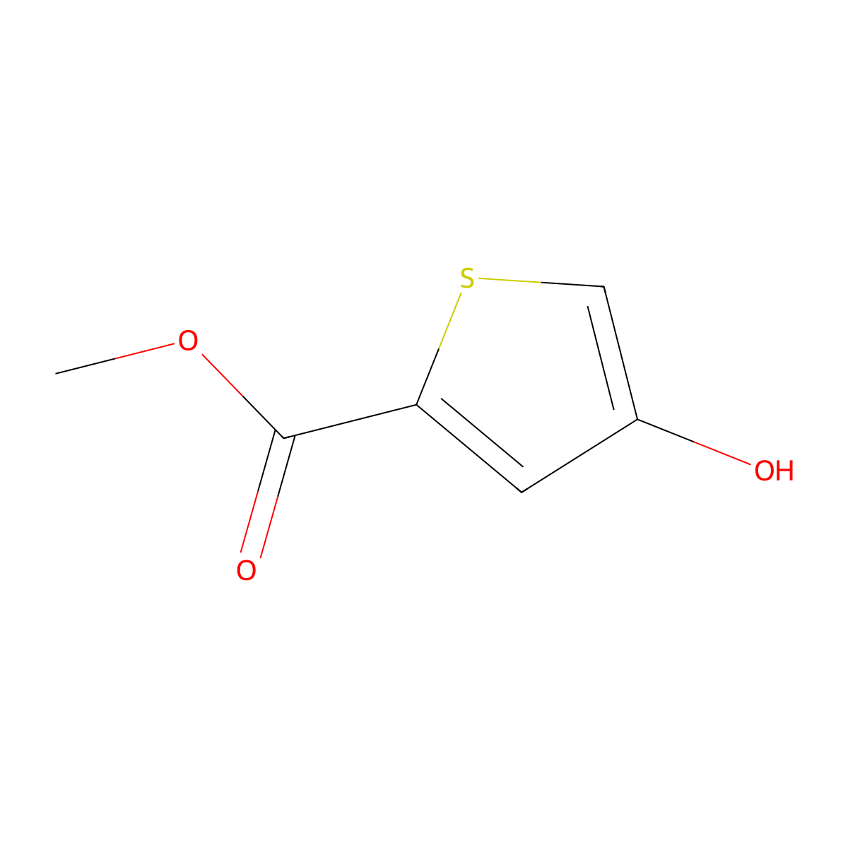 Methyl 4-hydroxythiophene-2-carboxylate molecular structure, CAS 5118-04-7