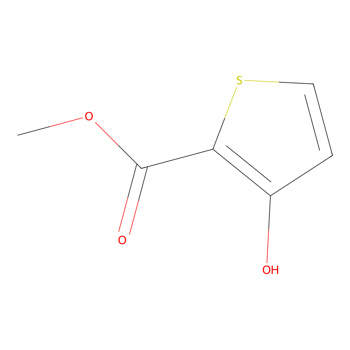3-Hydroxy-thiophene-2-carboxylic acid methyl ester molecular structure, CAS 5118-06-9