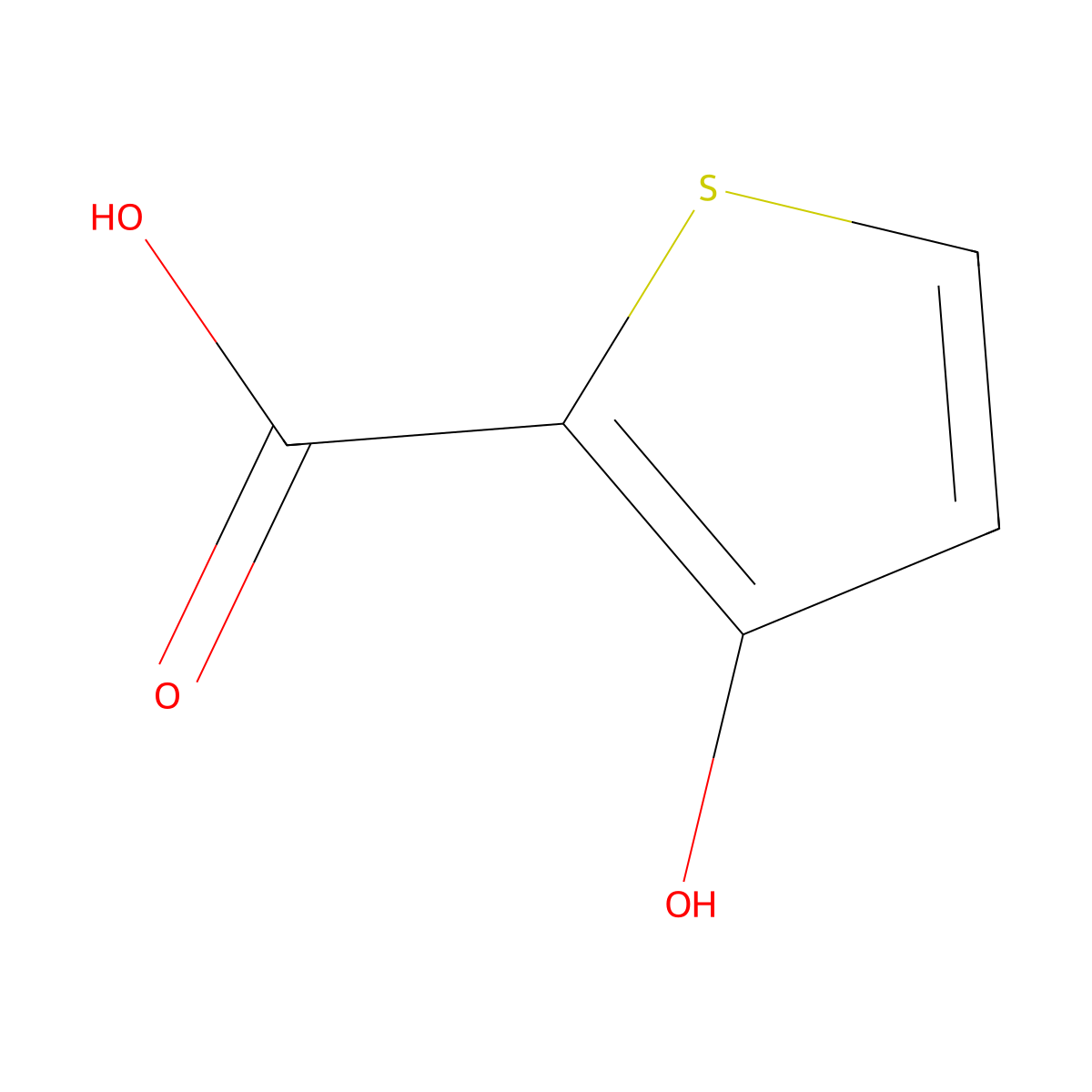 3-Hydroxythiophene-2-carboxylic acid molecular structure, CAS 5118-07-0