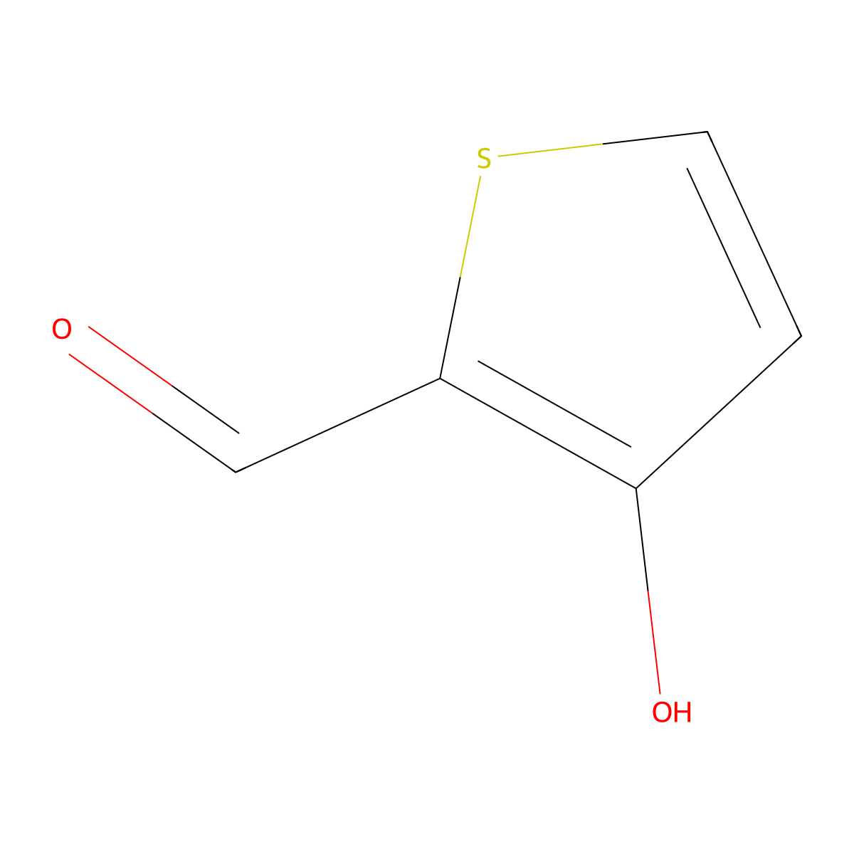 3-Hydroxythiophene-2-carbaldehyde molecular structure, CAS 5118-08-1