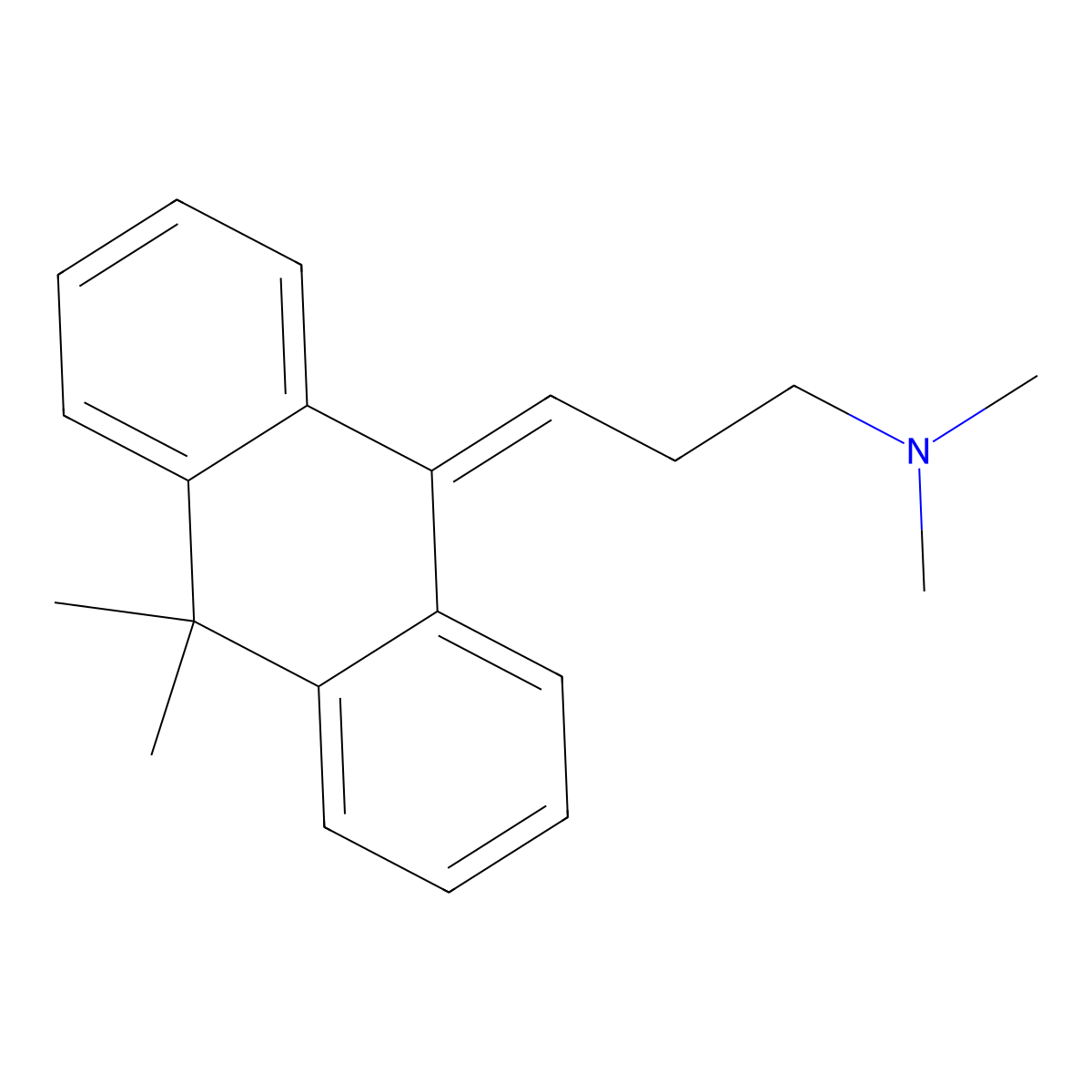 Melitracene molecular structure, CAS 5118-29-6