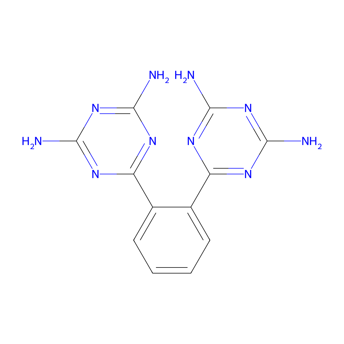 s-Triazine, 2,2'-O-phenylene-bis(4,6-diamino- molecular structure, CAS 5118-79-6