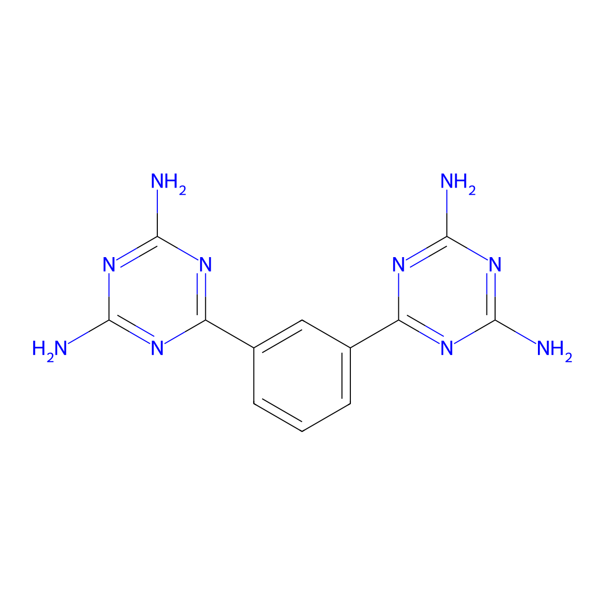 1,3,5-Triazine-2,4-diamine, 6,6'-(1,3-phenylene)bis- molecular structure, CAS 5118-80-9