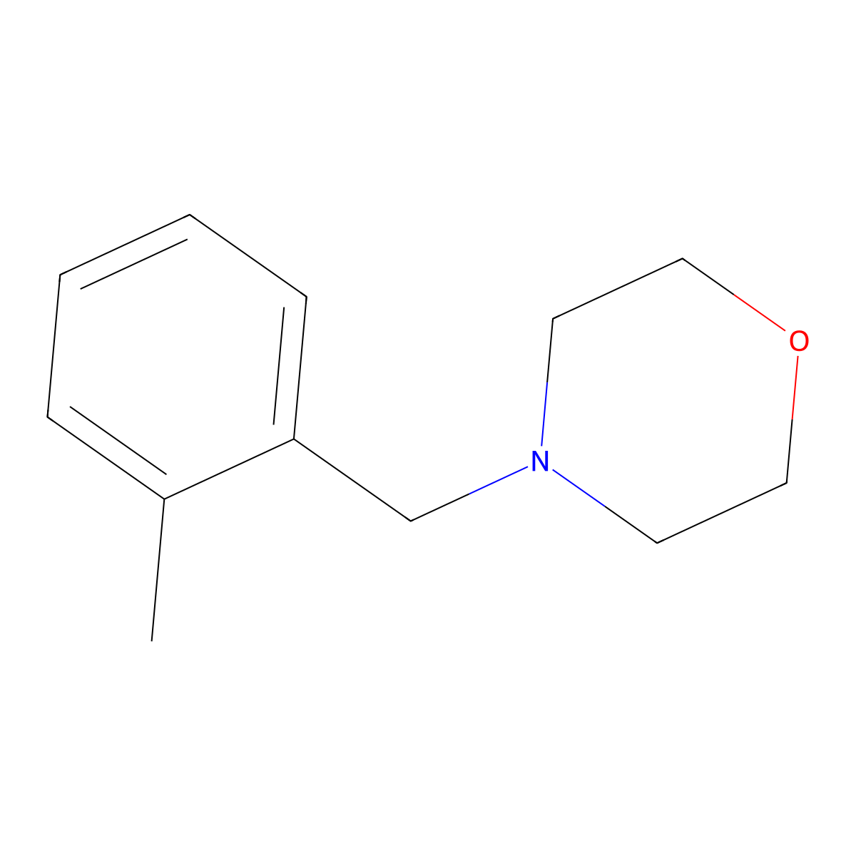 4-((2-Methylphenyl)methyl)morpholine molecular structure, CAS 51180-64-4