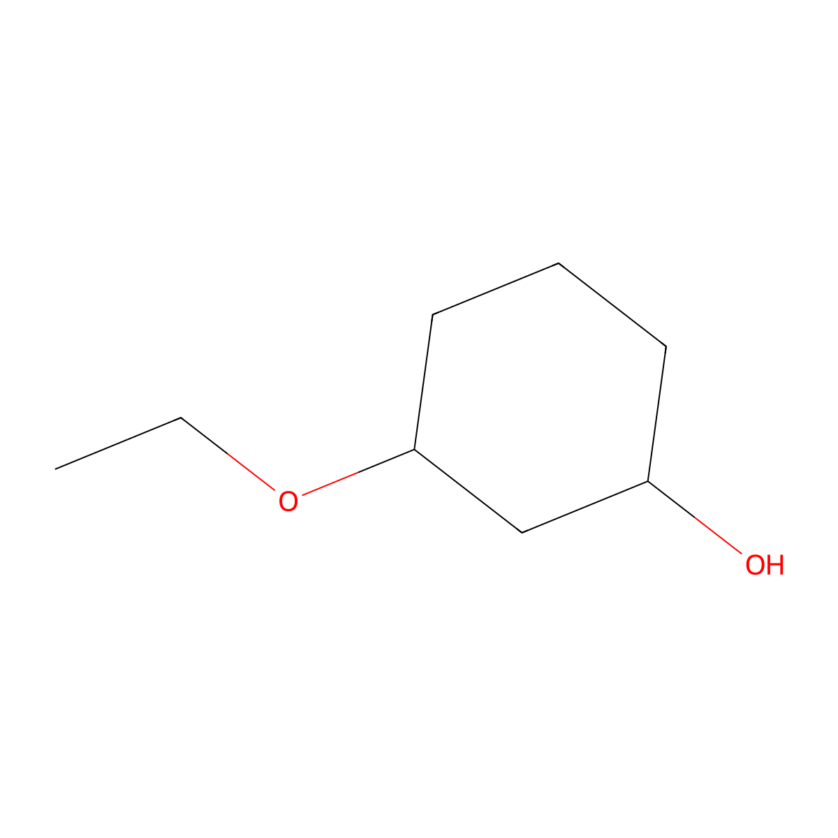 3-Ethoxycyclohexan-1-ol molecular structure, CAS 51181-36-3