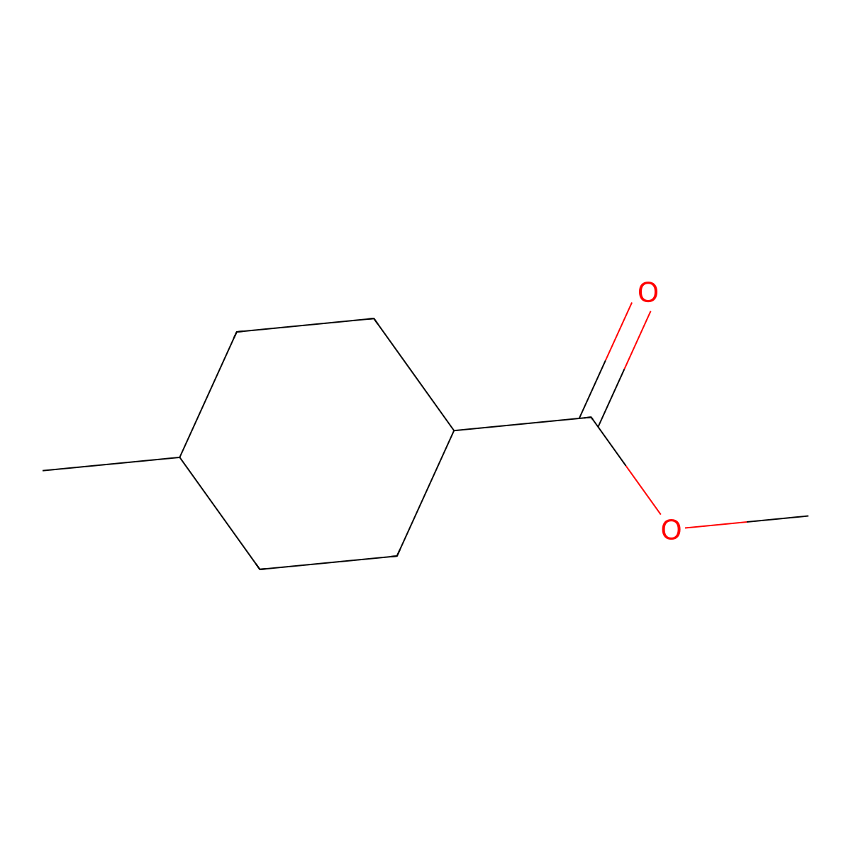 Cyclohexanecarboxylic acid, 4-methyl-, methyl ester molecular structure, CAS 51181-40-9