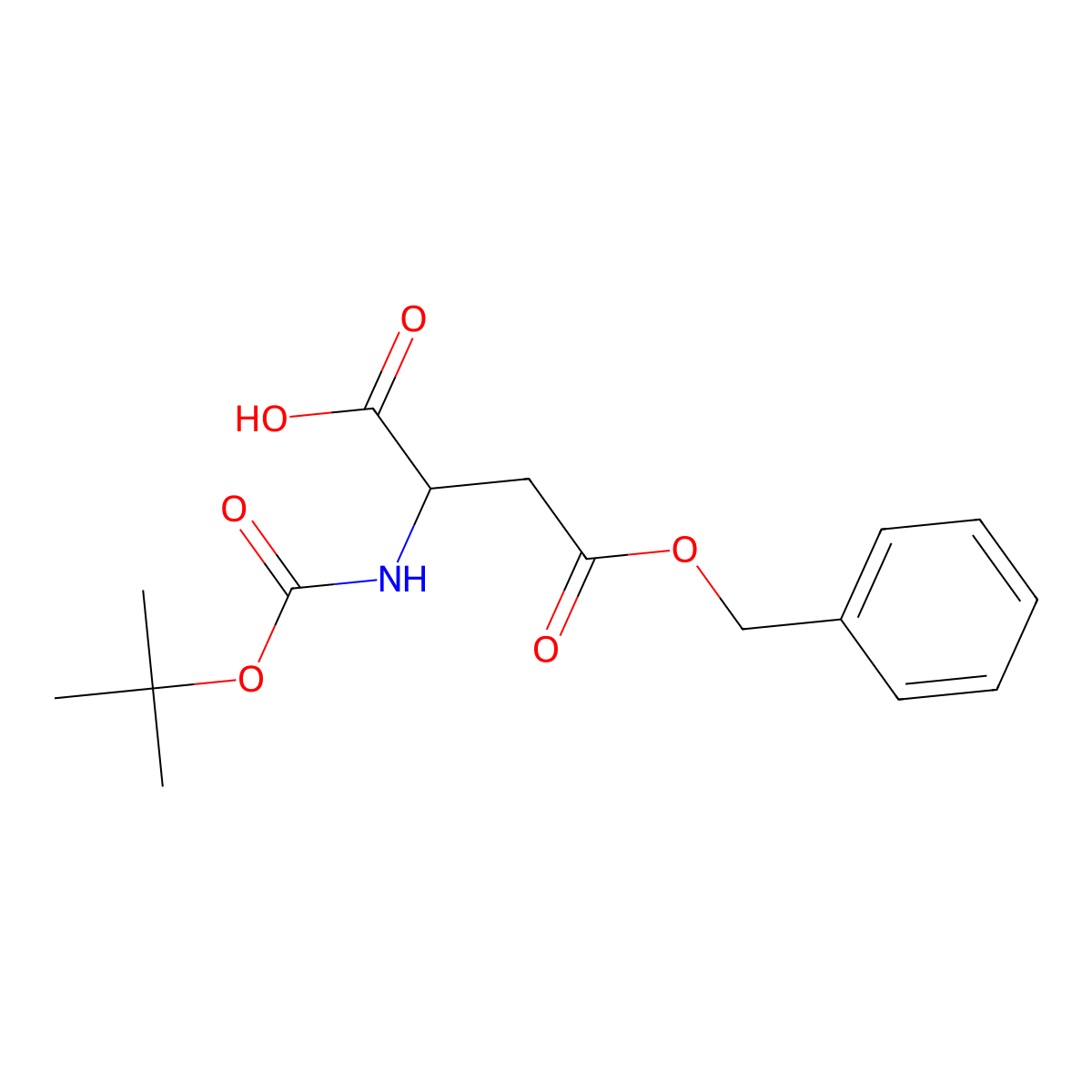 Boc-D-Asp(OBzl)-OH molecular structure, CAS 51186-58-4