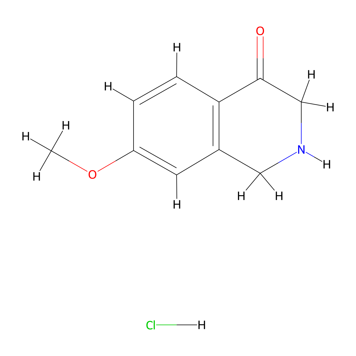 7-Methoxy-2,3-dihydroisoquinolin-4(1H)-one--hydrogen chloride (1/1) molecular structure, CAS 5119-79-9