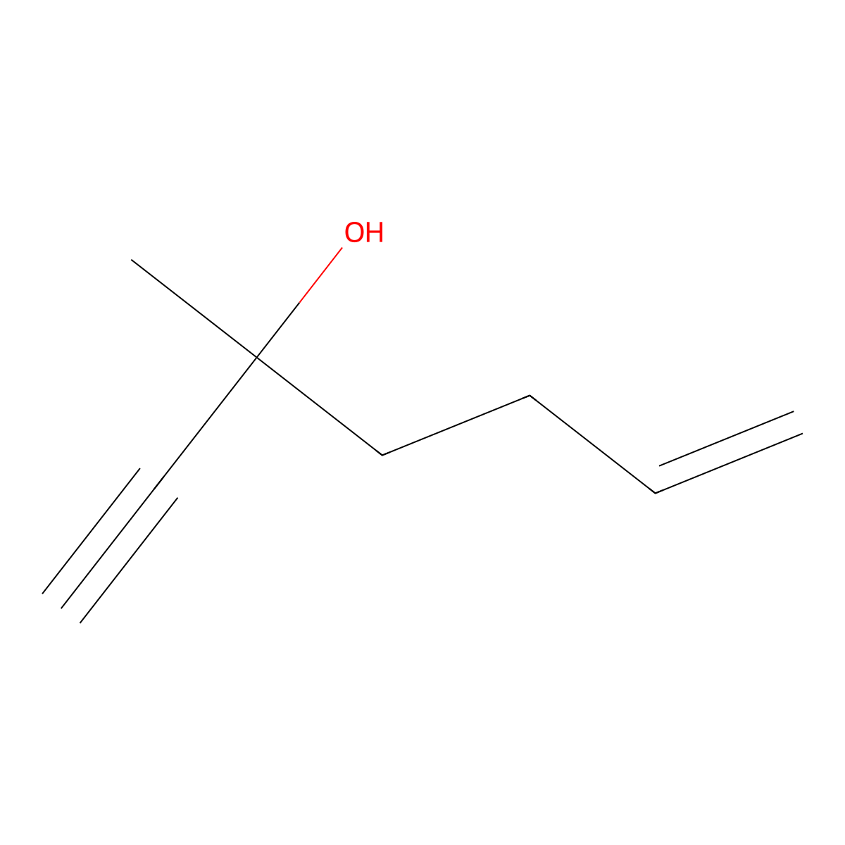 3-Methyl-6-hepten-1-yn-3-ol molecular structure, CAS 51193-99-8