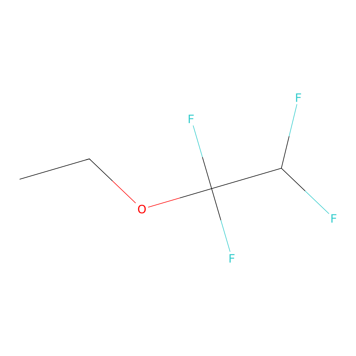 1-Ethoxy-1,1,2,2-tetrafluoroethane molecular structure, CAS 512-51-6